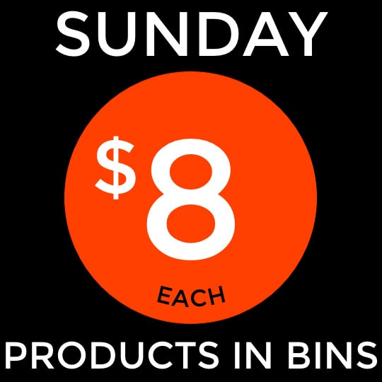 Sunday bin pricing