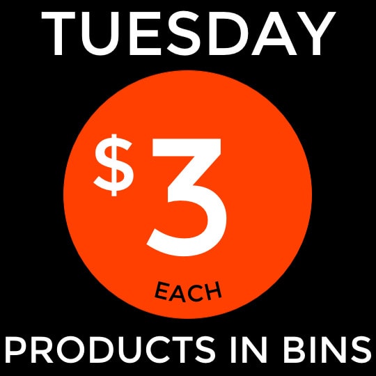 Tuesday bin pricing